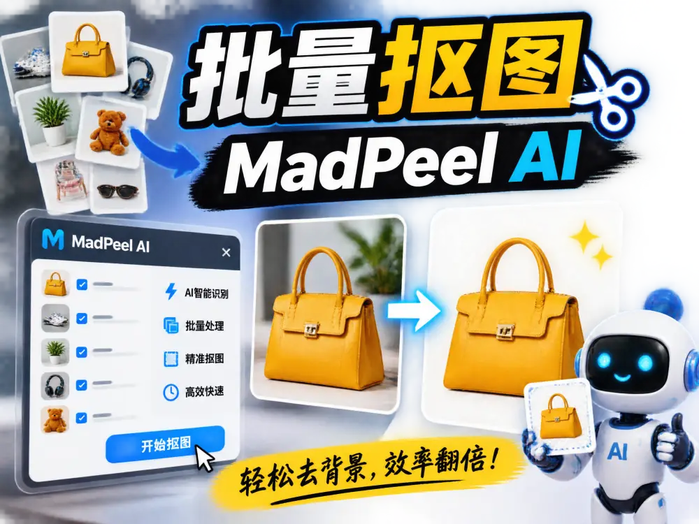 一键自动批量抠图 MadPeel AI 1.0.1 汉化版