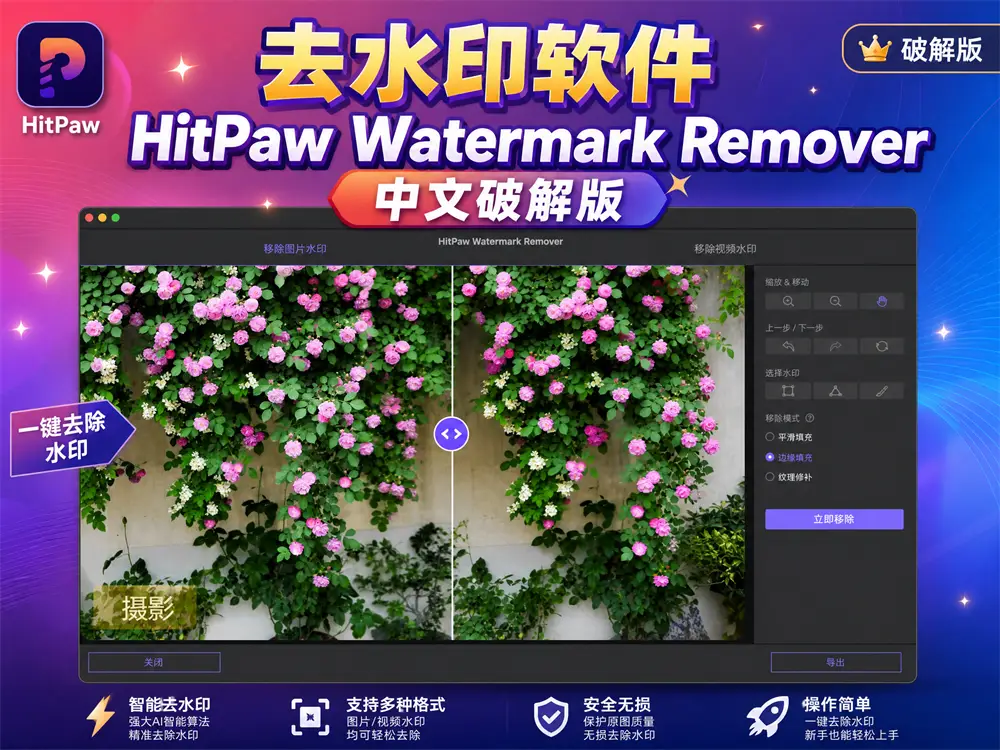 移除水印软件 HitPaw Watermark Remover 2.4.5 中文破解版
