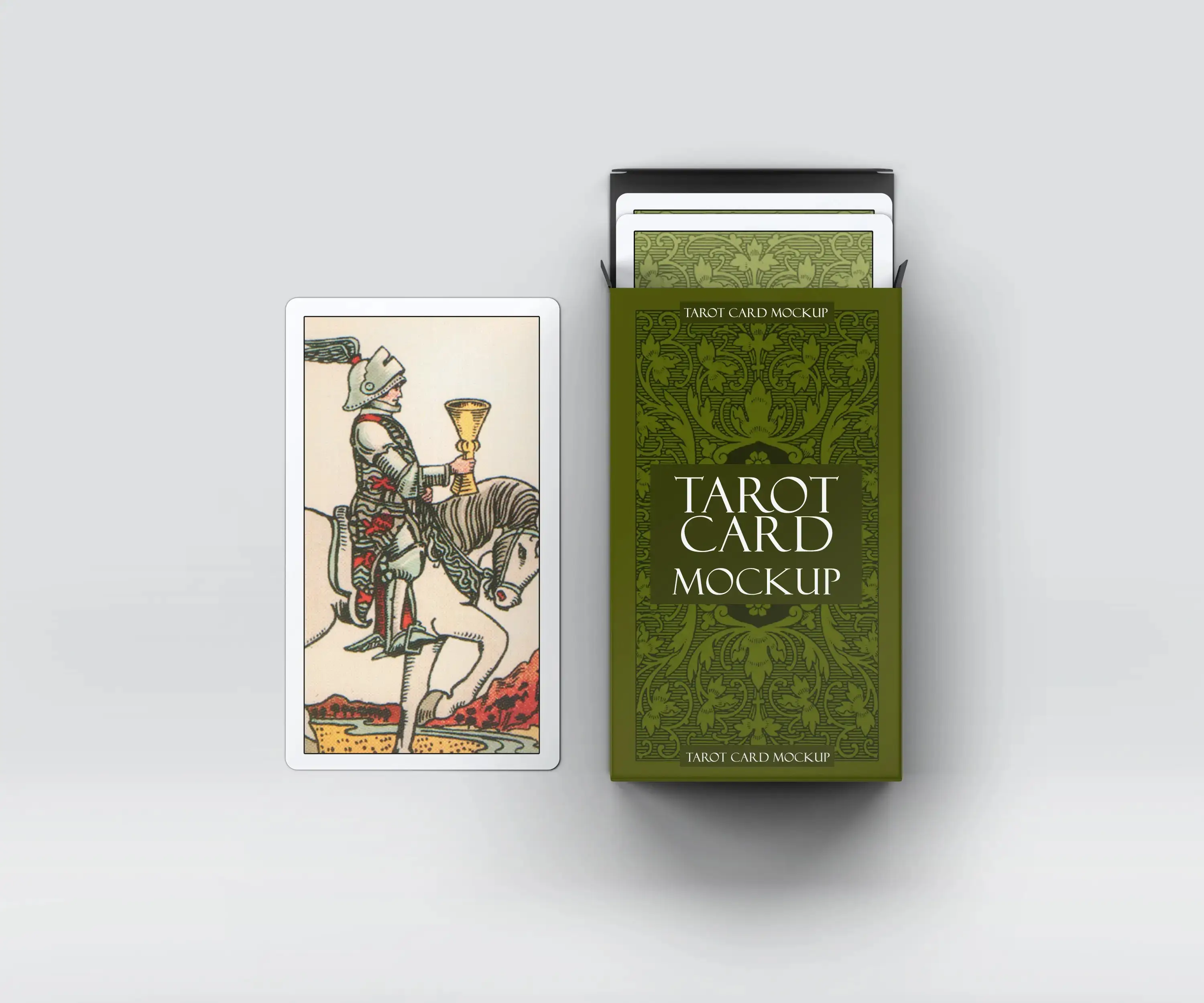 扑克牌塔罗牌卡片卡牌包装展示智能贴图样机