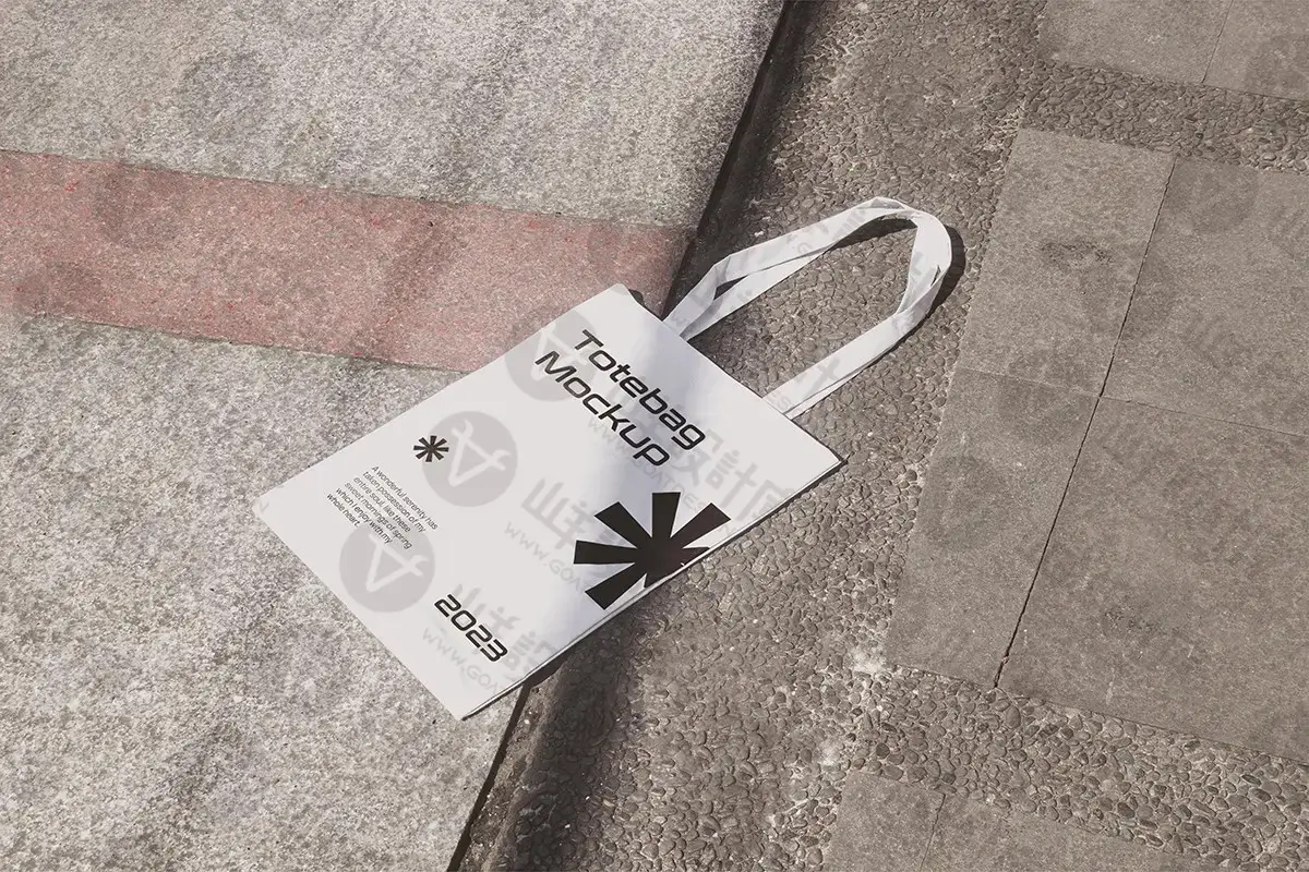 质感帆布袋手提袋户外场景贴图样机