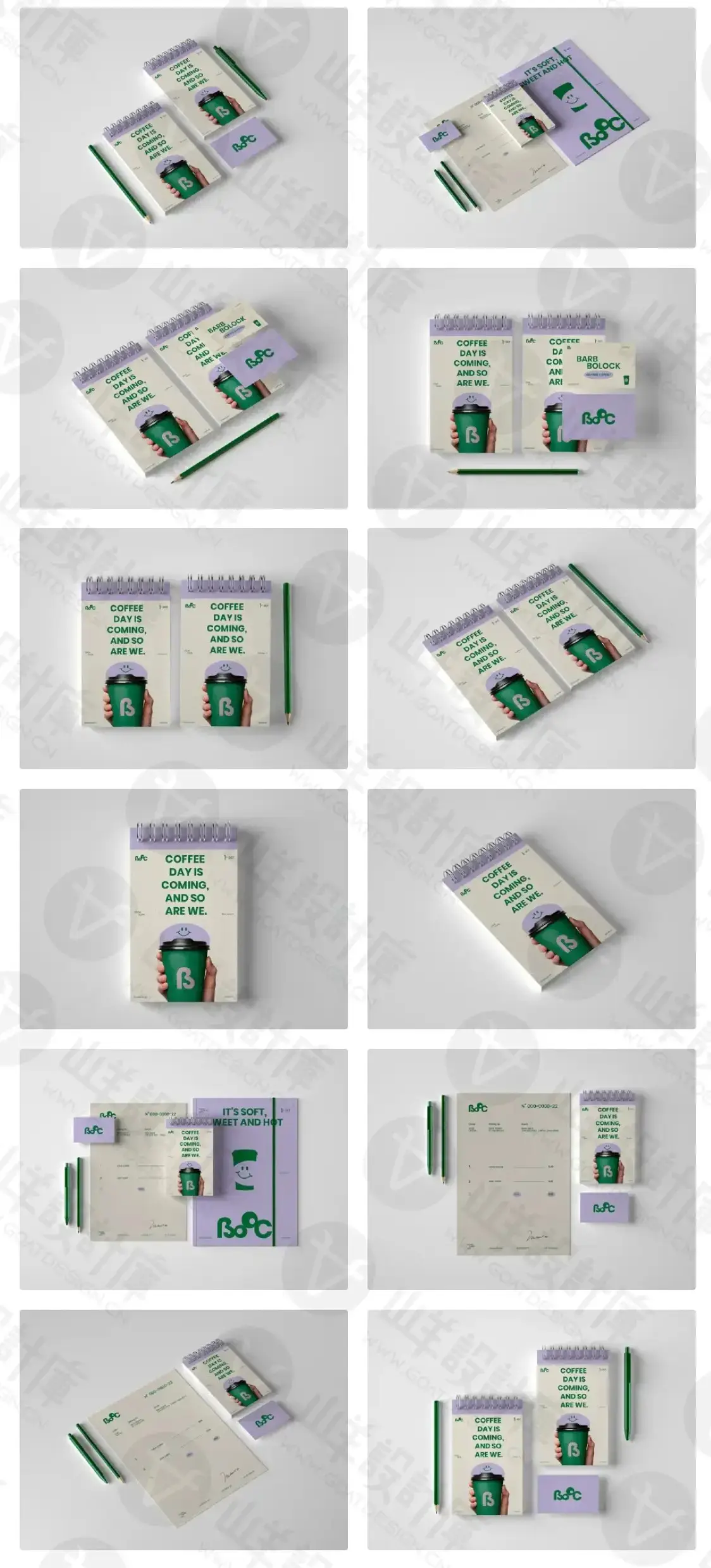 企业办公周边文具信纸笔记本名片贴图样机
