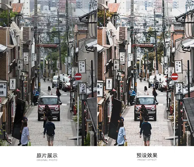 人文纪实日系街拍旅拍摄影城市电影手机调色滤镜lr预设