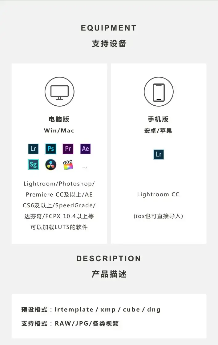 森系清新文艺人像胶片电影FCPX调色LR预设滤镜