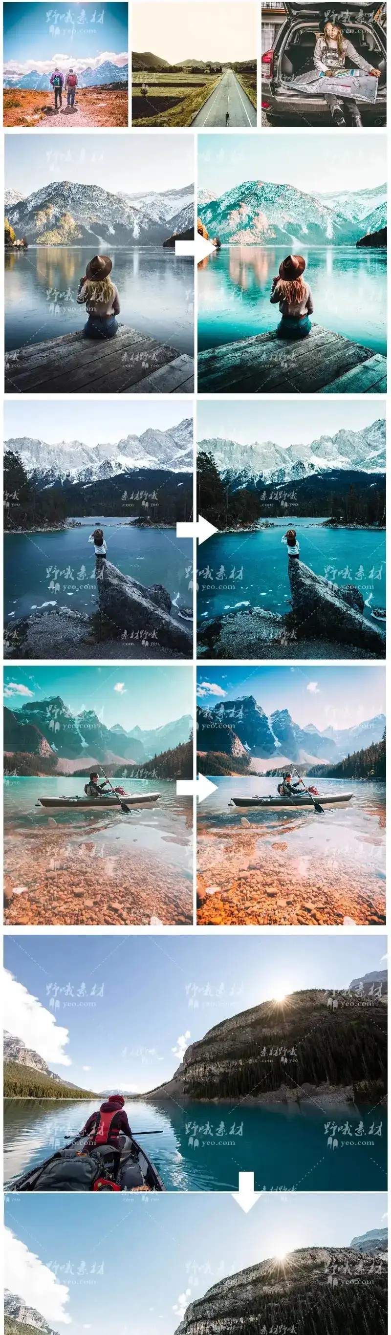 森系电影胶片风景旅拍vlog人像调色lr预设滤镜