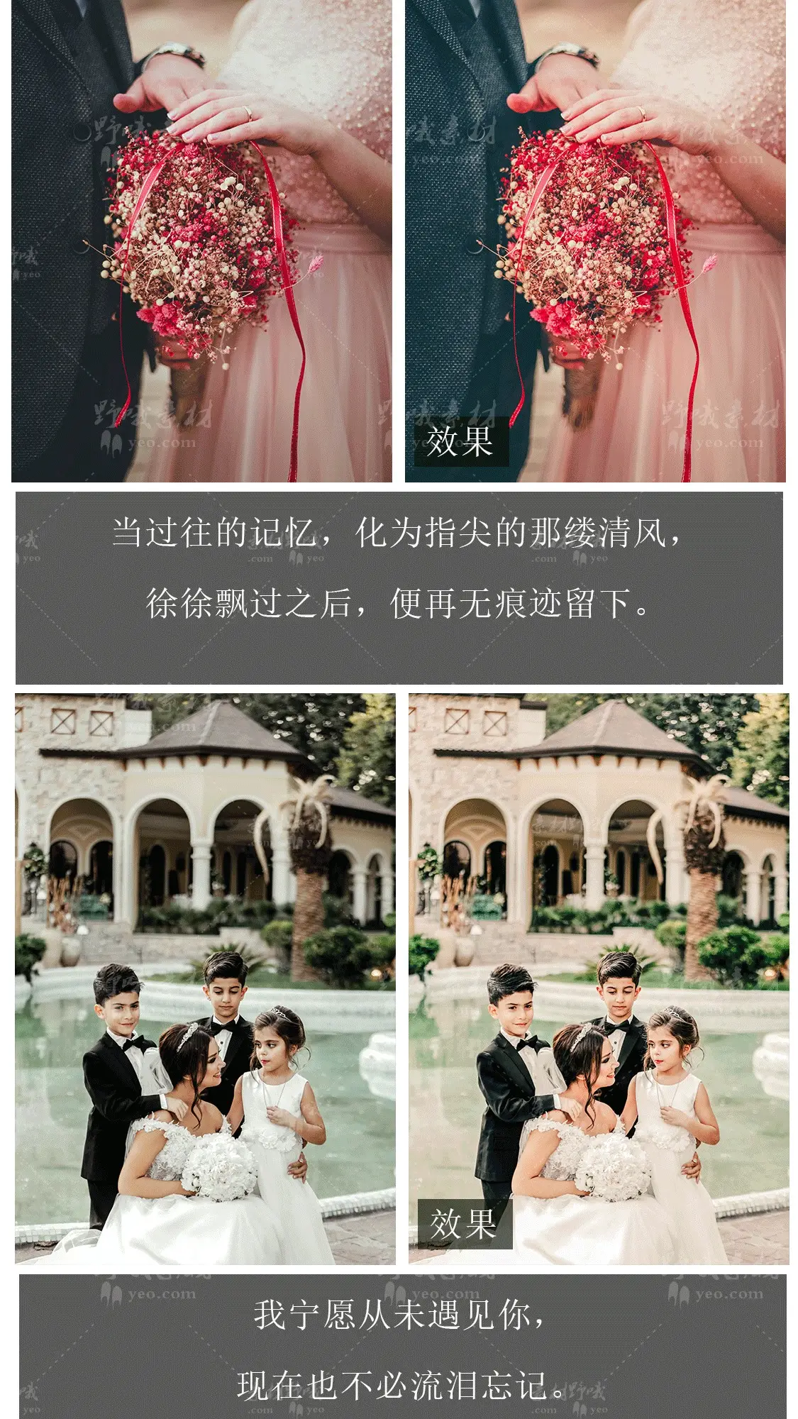 婚礼人像跟拍唯美小清新LUT调色LR预设