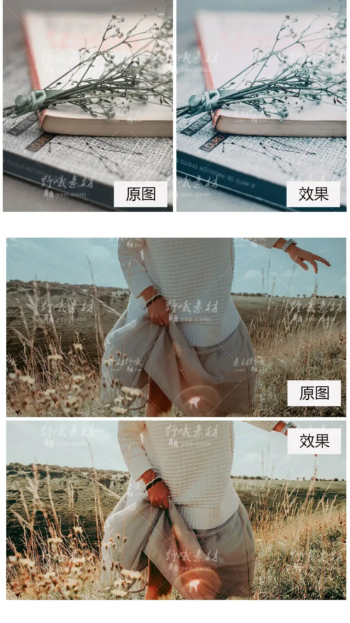 森系清新文艺人像胶片电影FCPX调色LR预设滤镜