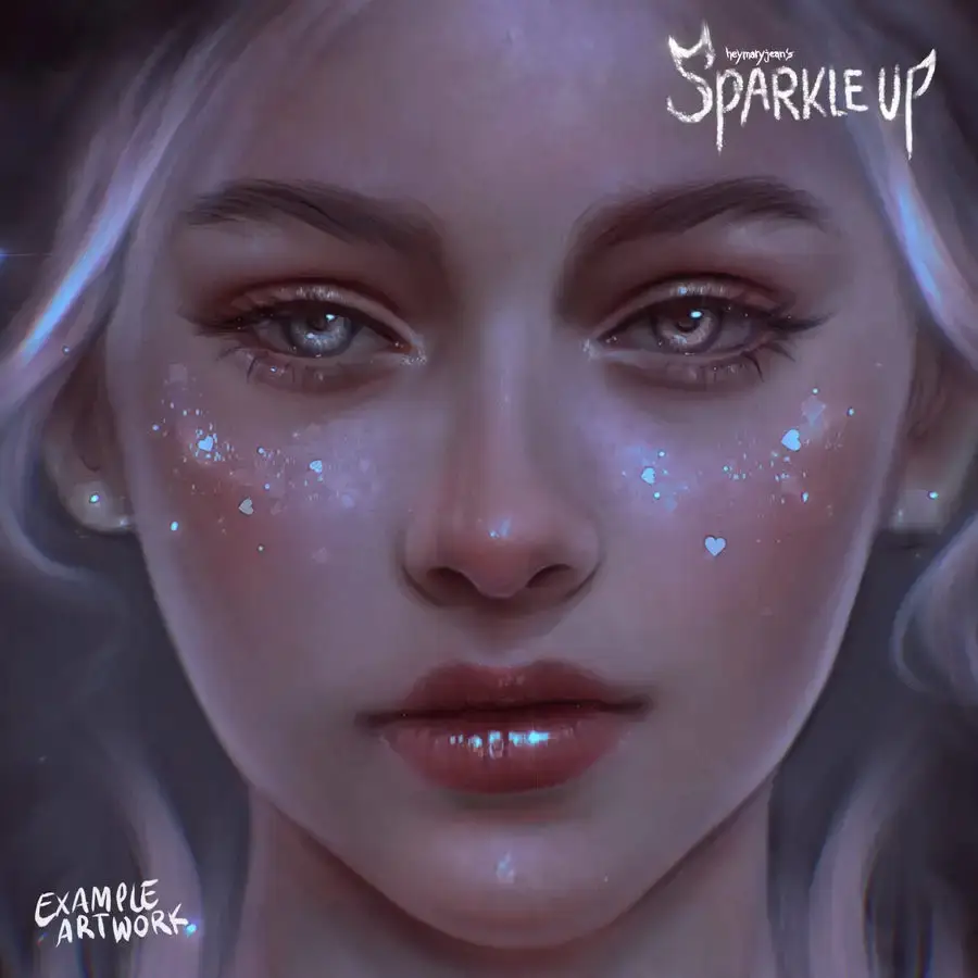 眼影高光氛围闪粉星星装饰点缀人像画procreate笔刷