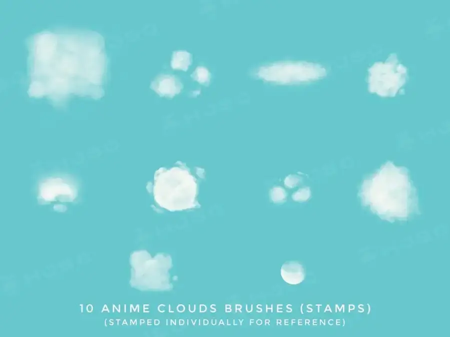 动漫宫崎骏天空云彩白云procreate笔刷