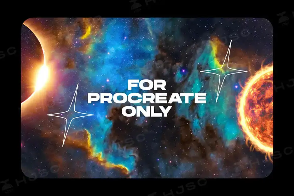 宇宙太空银河星系太阳球体陨石procreate笔刷