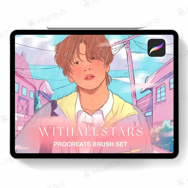 WITHALLSTARS绘画漫画插画二次元日系人物Procreate笔刷