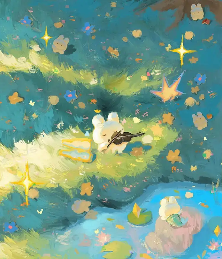 Happyyu油画水粉油画棒肌理卡通儿童厚涂procreate笔刷