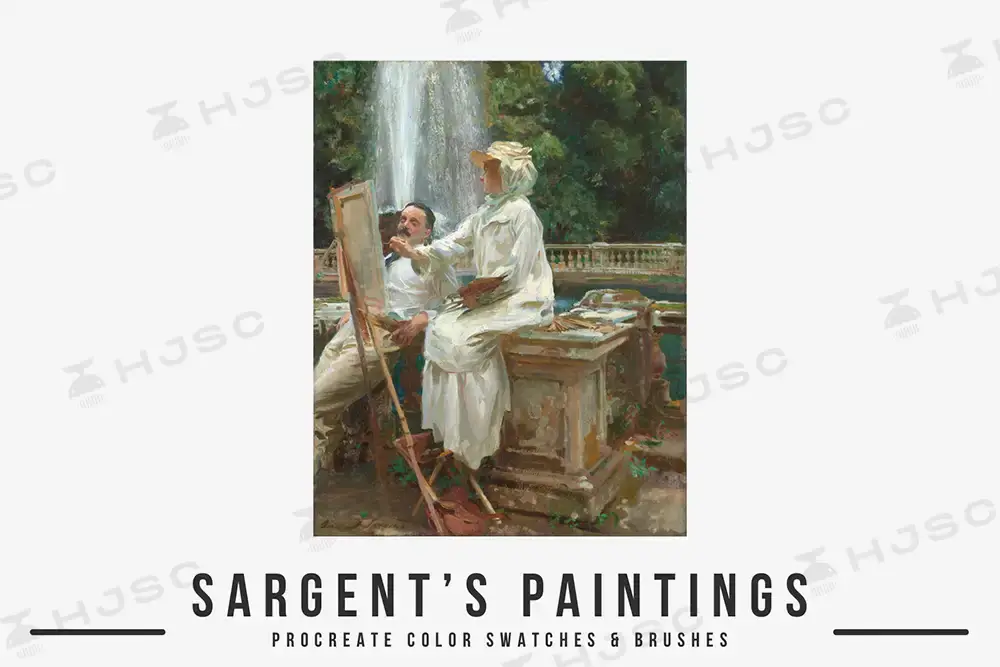 Sargent约翰·辛格·萨金特复古油画艺术色卡procreate笔刷