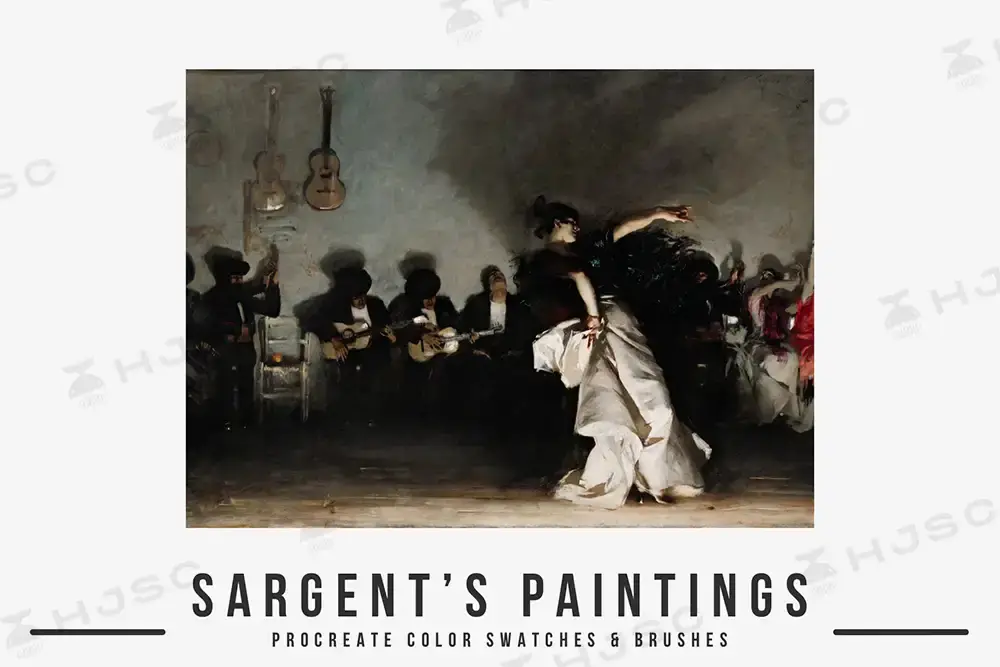 Sargent约翰·辛格·萨金特复古油画艺术色卡procreate笔刷
