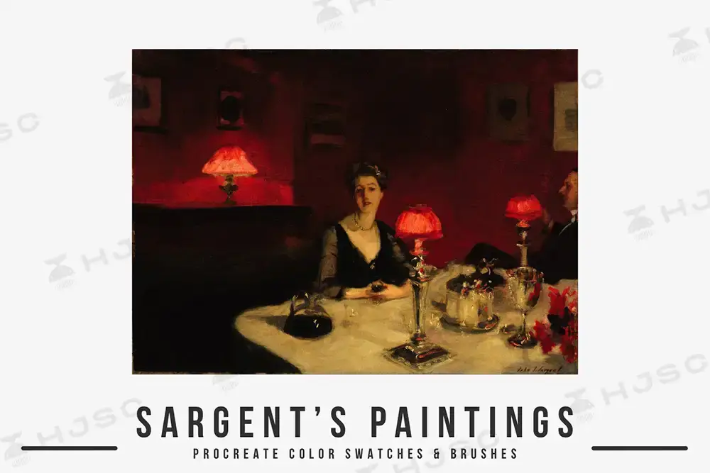 Sargent约翰·辛格·萨金特复古油画艺术色卡procreate笔刷