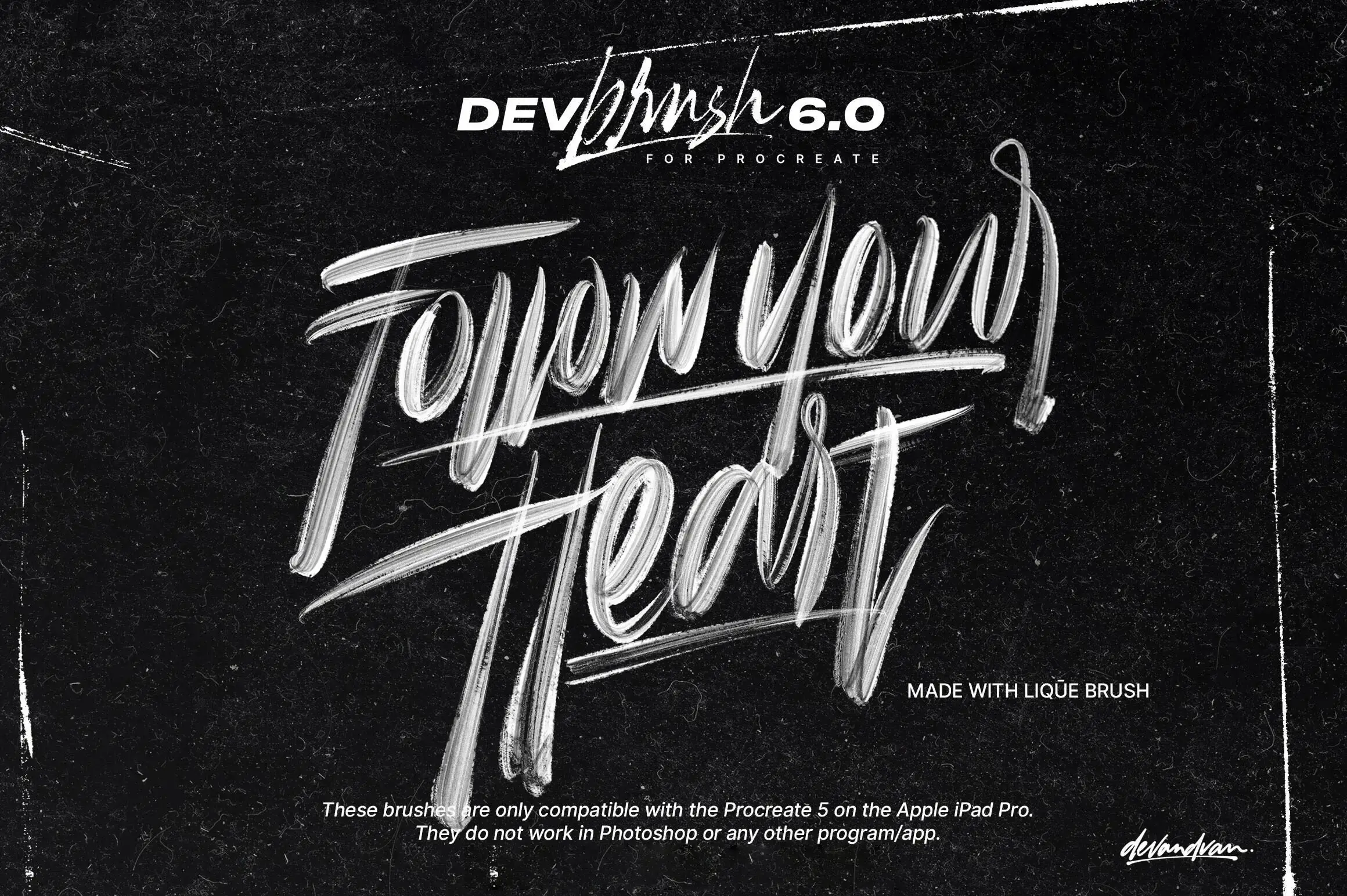 高端ANYU马克笔刷手写肌理Procreate笔刷