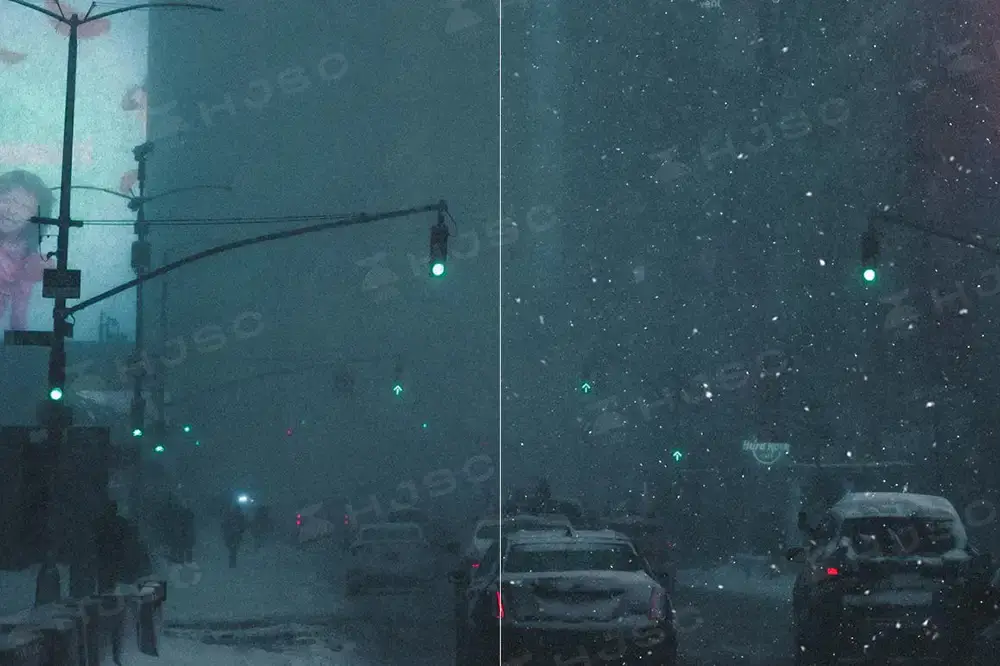 下雪特效雪花飘落冬季大雪procreate笔刷ps笔刷